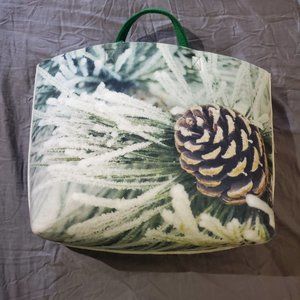 Winter Pinecone Handbag Heavy Felt Tote Large Handbag
